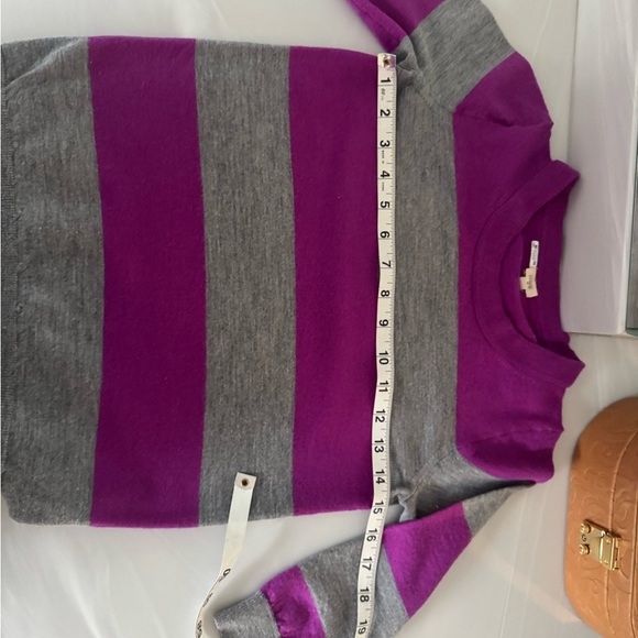 J. Crew Purple Striped Sweater XSmall - Picture 4 of 7